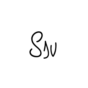 You should practise on your own different ways (Angelique-Rose-font-FFP) to write your name (Ssv) in signature. don't let someone else do it for you. Ssv signature style 5 images and pictures png