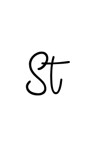 Make a beautiful signature design for name St. With this signature (Angelique-Rose-font-FFP) style, you can create a handwritten signature for free. St signature style 5 images and pictures png