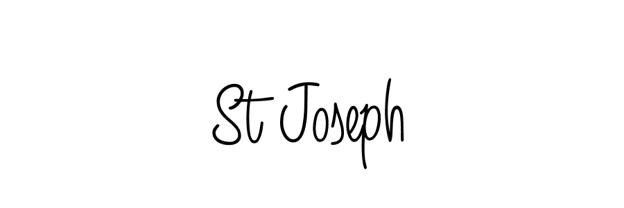 Create a beautiful signature design for name St Joseph. With this signature (Angelique-Rose-font-FFP) fonts, you can make a handwritten signature for free. St Joseph signature style 5 images and pictures png