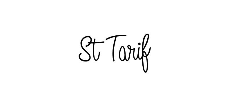 How to make St Tarif signature? Angelique-Rose-font-FFP is a professional autograph style. Create handwritten signature for St Tarif name. St Tarif signature style 5 images and pictures png