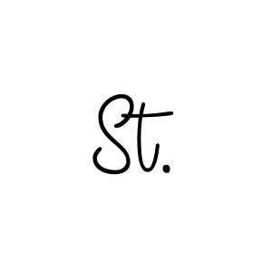 if you are searching for the best signature style for your name St.. so please give up your signature search. here we have designed multiple signature styles  using Angelique-Rose-font-FFP. St. signature style 5 images and pictures png