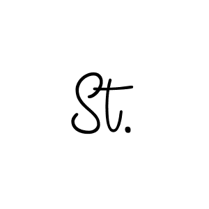 How to make St. name signature. Use Angelique-Rose-font-FFP style for creating short signs online. This is the latest handwritten sign. St. signature style 5 images and pictures png