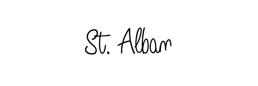 Design your own signature with our free online signature maker. With this signature software, you can create a handwritten (Angelique-Rose-font-FFP) signature for name St. Alban. St. Alban signature style 5 images and pictures png