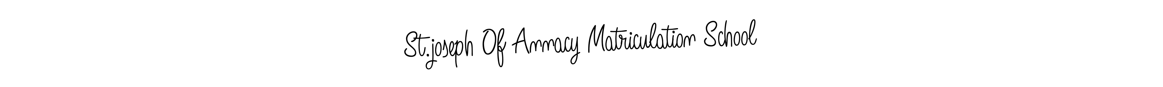 Create a beautiful signature design for name St.joseph Of Annacy Matriculation School. With this signature (Angelique-Rose-font-FFP) fonts, you can make a handwritten signature for free. St.joseph Of Annacy Matriculation School signature style 5 images and pictures png