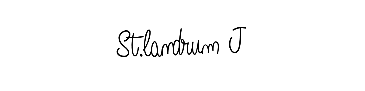 Similarly Angelique-Rose-font-FFP is the best handwritten signature design. Signature creator online .You can use it as an online autograph creator for name St.landrum J. St.landrum J signature style 5 images and pictures png