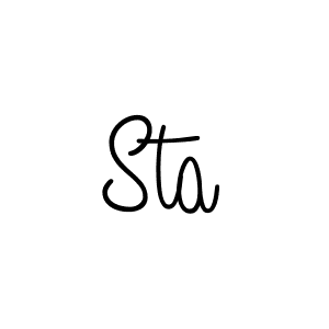 Sta stylish signature style. Best Handwritten Sign (Angelique-Rose-font-FFP) for my name. Handwritten Signature Collection Ideas for my name Sta. Sta signature style 5 images and pictures png