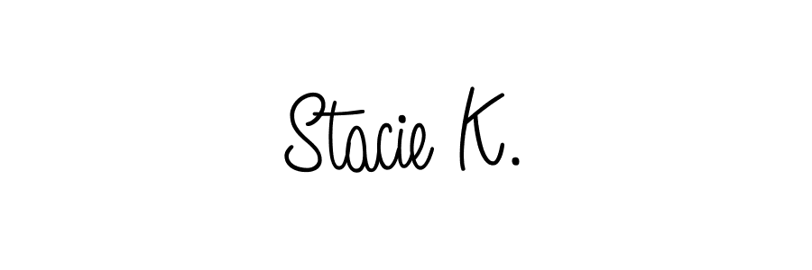 Also we have Stacie K. name is the best signature style. Create professional handwritten signature collection using Angelique-Rose-font-FFP autograph style. Stacie K. signature style 5 images and pictures png