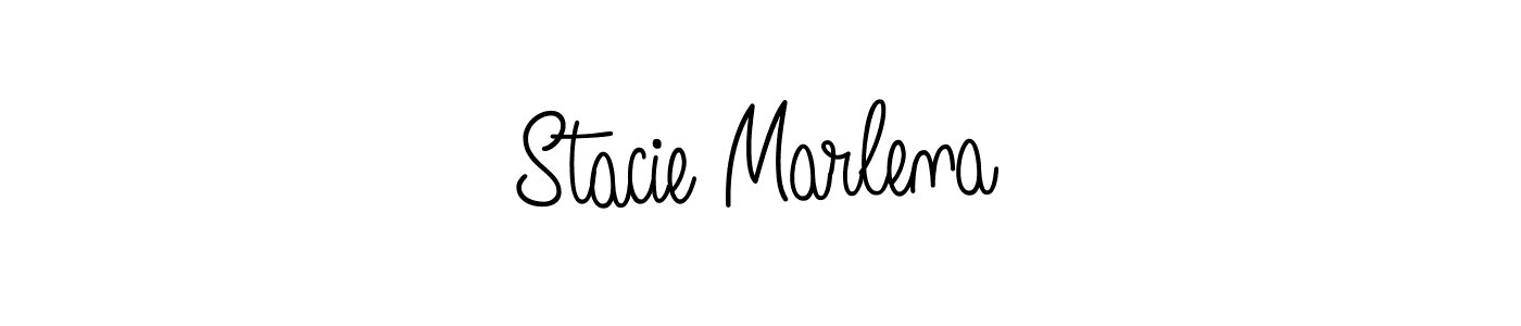 Use a signature maker to create a handwritten signature online. With this signature software, you can design (Angelique-Rose-font-FFP) your own signature for name Stacie Marlena. Stacie Marlena signature style 5 images and pictures png