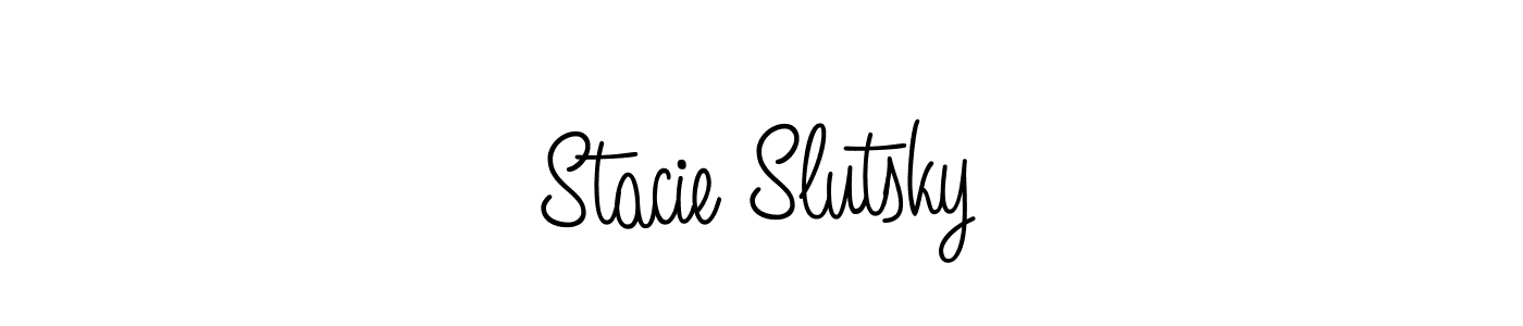 It looks lik you need a new signature style for name Stacie Slutsky. Design unique handwritten (Angelique-Rose-font-FFP) signature with our free signature maker in just a few clicks. Stacie Slutsky signature style 5 images and pictures png