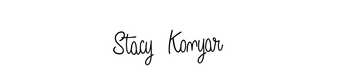 Angelique-Rose-font-FFP is a professional signature style that is perfect for those who want to add a touch of class to their signature. It is also a great choice for those who want to make their signature more unique. Get Stacy  Konyar name to fancy signature for free. Stacy  Konyar signature style 5 images and pictures png