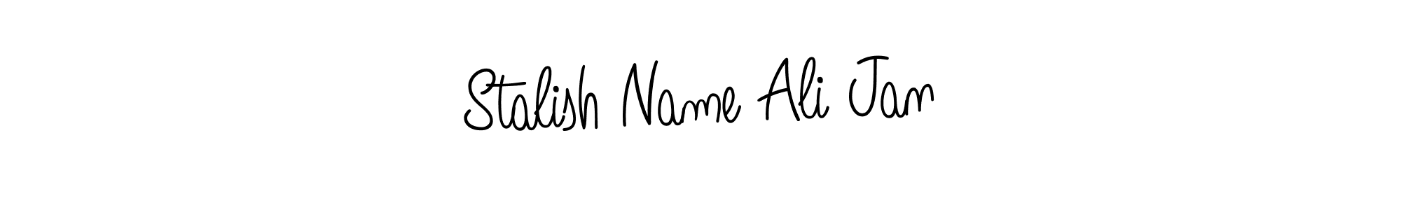 The best way (Angelique-Rose-font-FFP) to make a short signature is to pick only two or three words in your name. The name Stalish Name Ali Jan include a total of six letters. For converting this name. Stalish Name Ali Jan signature style 5 images and pictures png