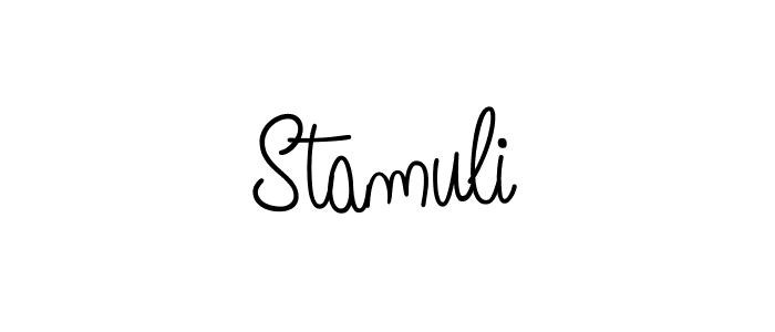 Make a short Stamuli signature style. Manage your documents anywhere anytime using Angelique-Rose-font-FFP. Create and add eSignatures, submit forms, share and send files easily. Stamuli signature style 5 images and pictures png