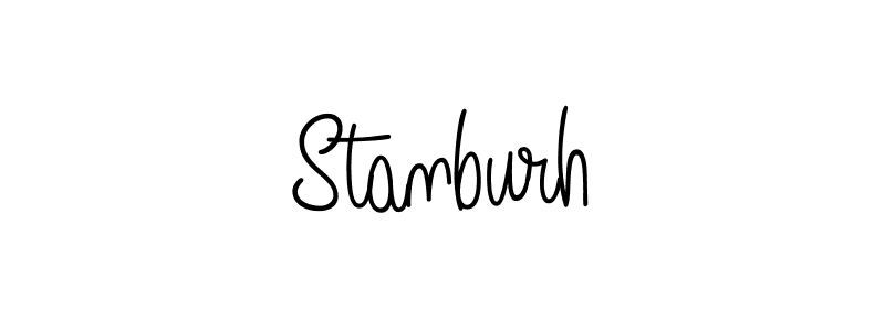 Make a beautiful signature design for name Stanburh. With this signature (Angelique-Rose-font-FFP) style, you can create a handwritten signature for free. Stanburh signature style 5 images and pictures png