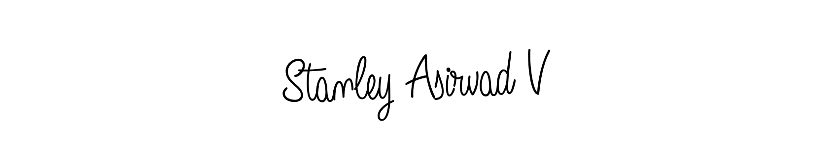 How to make Stanley Asirvad V name signature. Use Angelique-Rose-font-FFP style for creating short signs online. This is the latest handwritten sign. Stanley Asirvad V signature style 5 images and pictures png