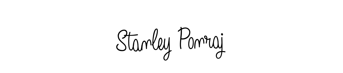 Stanley Ponraj stylish signature style. Best Handwritten Sign (Angelique-Rose-font-FFP) for my name. Handwritten Signature Collection Ideas for my name Stanley Ponraj. Stanley Ponraj signature style 5 images and pictures png