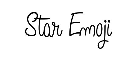 The Angelique-Rose-font-FFP handwriting style adds charm and authenticity to name Star Emoji. A wonderful choice for personal thank-you notes. Star Emoji signature style 5 images and pictures png