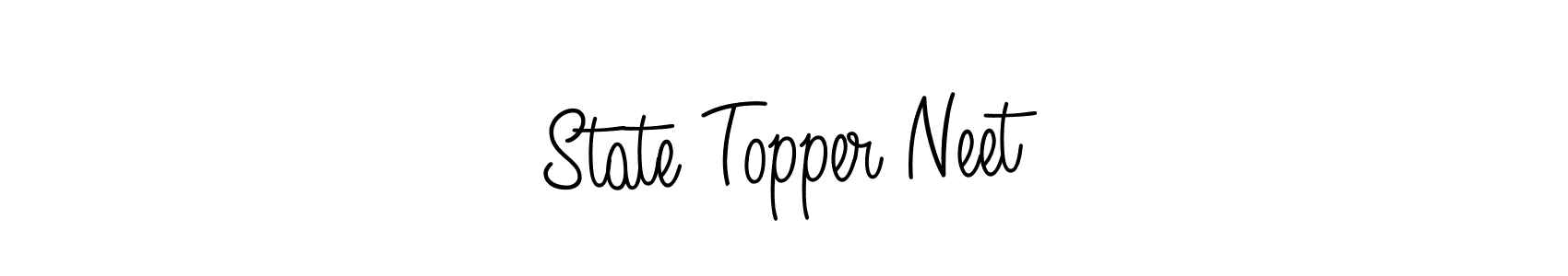 Design your own signature with our free online signature maker. With this signature software, you can create a handwritten (Angelique-Rose-font-FFP) signature for name State Topper Neet. State Topper Neet signature style 5 images and pictures png