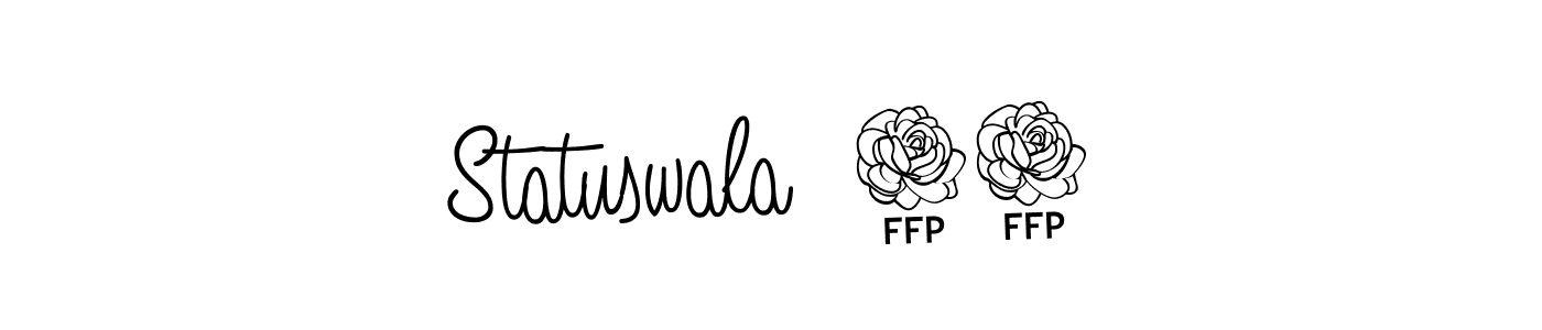The best way (Angelique-Rose-font-FFP) to make a short signature is to pick only two or three words in your name. The name Statuswala  01 include a total of six letters. For converting this name. Statuswala  01 signature style 5 images and pictures png