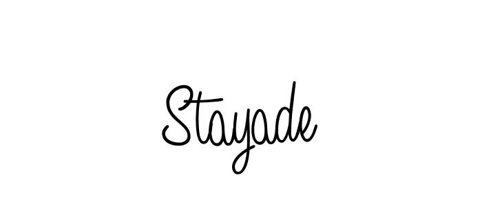 Stayade stylish signature style. Best Handwritten Sign (Angelique-Rose-font-FFP) for my name. Handwritten Signature Collection Ideas for my name Stayade. Stayade signature style 5 images and pictures png