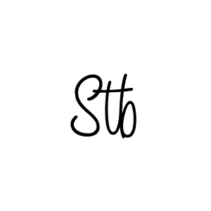 How to make Stb name signature. Use Angelique-Rose-font-FFP style for creating short signs online. This is the latest handwritten sign. Stb signature style 5 images and pictures png