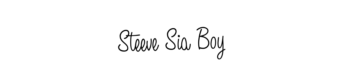 Use a signature maker to create a handwritten signature online. With this signature software, you can design (Angelique-Rose-font-FFP) your own signature for name Steeve Sia Boy. Steeve Sia Boy signature style 5 images and pictures png