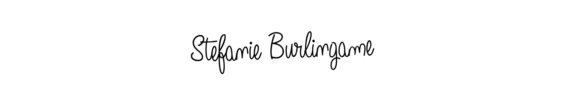 Stefanie Burlingame stylish signature style. Best Handwritten Sign (Angelique-Rose-font-FFP) for my name. Handwritten Signature Collection Ideas for my name Stefanie Burlingame. Stefanie Burlingame signature style 5 images and pictures png