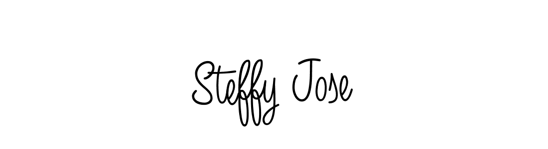 Use a signature maker to create a handwritten signature online. With this signature software, you can design (Angelique-Rose-font-FFP) your own signature for name Steffy Jose. Steffy Jose signature style 5 images and pictures png