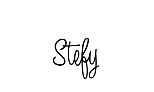 Stefy stylish signature style. Best Handwritten Sign (Angelique-Rose-font-FFP) for my name. Handwritten Signature Collection Ideas for my name Stefy. Stefy signature style 5 images and pictures png