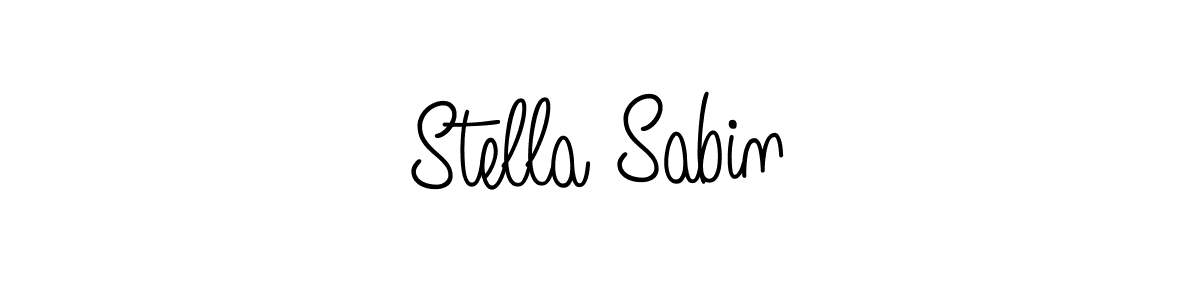 Make a beautiful signature design for name Stella Sabin. With this signature (Angelique-Rose-font-FFP) style, you can create a handwritten signature for free. Stella Sabin signature style 5 images and pictures png