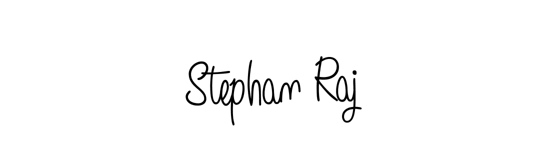 You should practise on your own different ways (Angelique-Rose-font-FFP) to write your name (Stephan Raj) in signature. don't let someone else do it for you. Stephan Raj signature style 5 images and pictures png