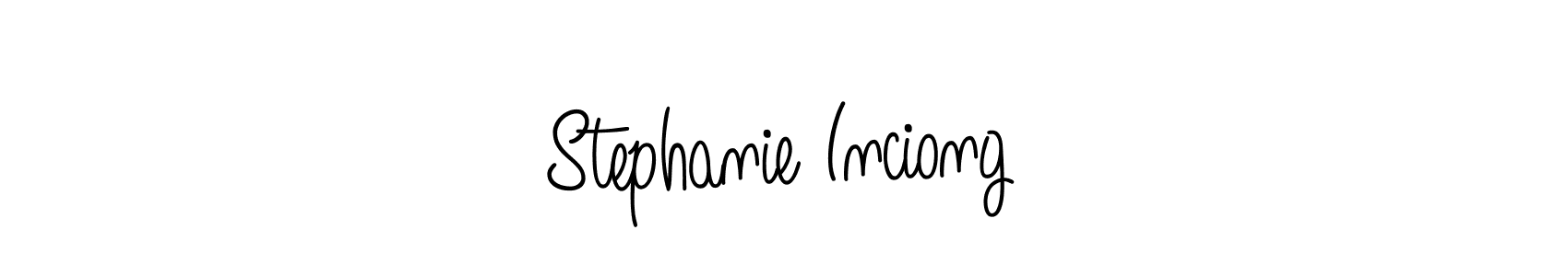 You should practise on your own different ways (Angelique-Rose-font-FFP) to write your name (Stephanie Inciong) in signature. don't let someone else do it for you. Stephanie Inciong signature style 5 images and pictures png