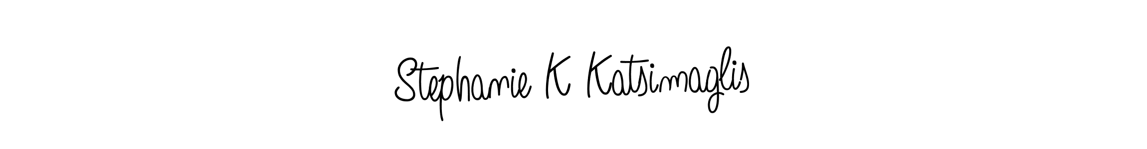Create a beautiful signature design for name Stephanie K Katsimaglis. With this signature (Angelique-Rose-font-FFP) fonts, you can make a handwritten signature for free. Stephanie K Katsimaglis signature style 5 images and pictures png