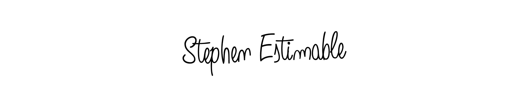 Make a beautiful signature design for name Stephen Estimable. With this signature (Angelique-Rose-font-FFP) style, you can create a handwritten signature for free. Stephen Estimable signature style 5 images and pictures png