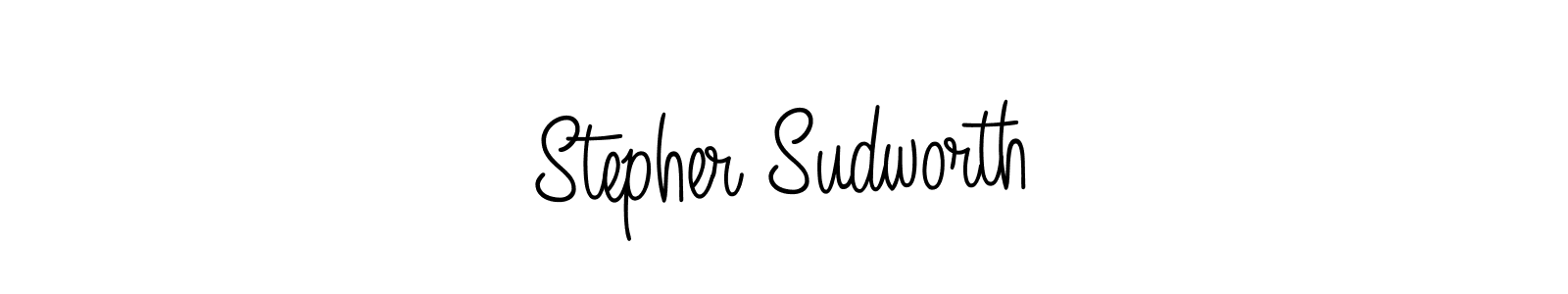 How to make Stepher Sudworth name signature. Use Angelique-Rose-font-FFP style for creating short signs online. This is the latest handwritten sign. Stepher Sudworth signature style 5 images and pictures png