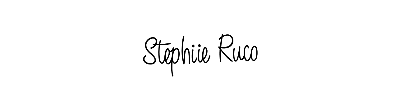 How to Draw Stephiie Ruco signature style? Angelique-Rose-font-FFP is a latest design signature styles for name Stephiie Ruco. Stephiie Ruco signature style 5 images and pictures png