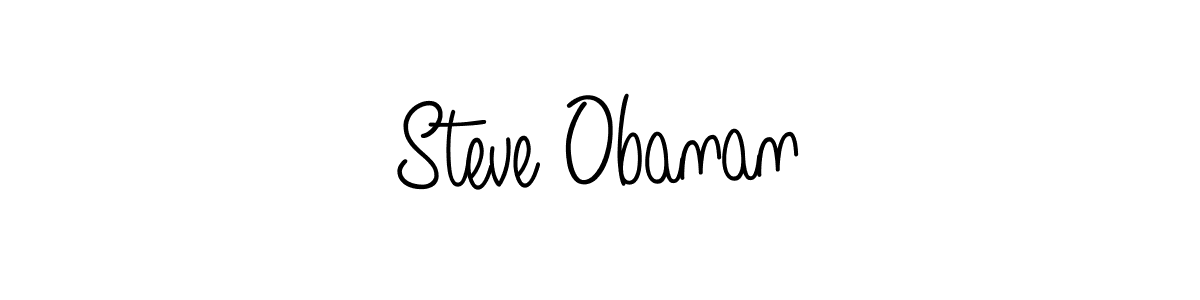 Make a beautiful signature design for name Steve Obanan. With this signature (Angelique-Rose-font-FFP) style, you can create a handwritten signature for free. Steve Obanan signature style 5 images and pictures png