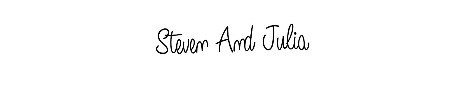 Design your own signature with our free online signature maker. With this signature software, you can create a handwritten (Angelique-Rose-font-FFP) signature for name Steven And Julia. Steven And Julia signature style 5 images and pictures png