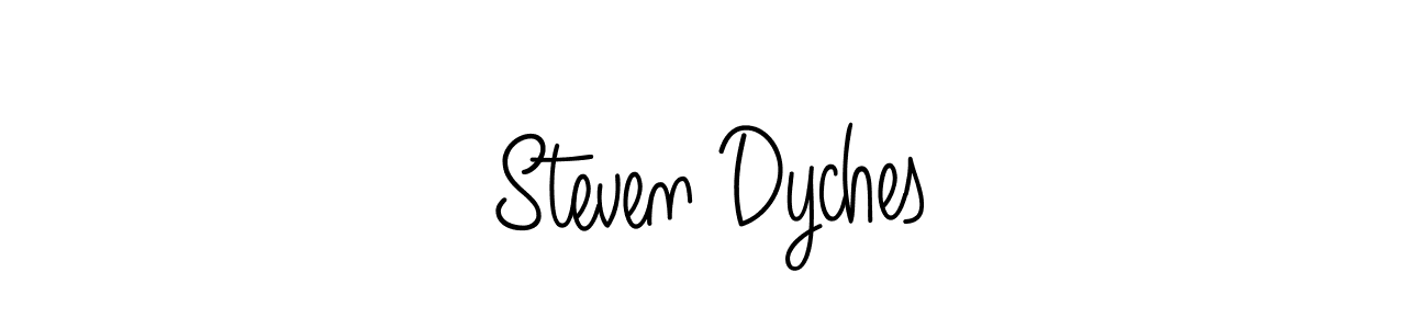 Use a signature maker to create a handwritten signature online. With this signature software, you can design (Angelique-Rose-font-FFP) your own signature for name Steven Dyches. Steven Dyches signature style 5 images and pictures png