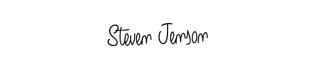 Use a signature maker to create a handwritten signature online. With this signature software, you can design (Angelique-Rose-font-FFP) your own signature for name Steven Jenson. Steven Jenson signature style 5 images and pictures png