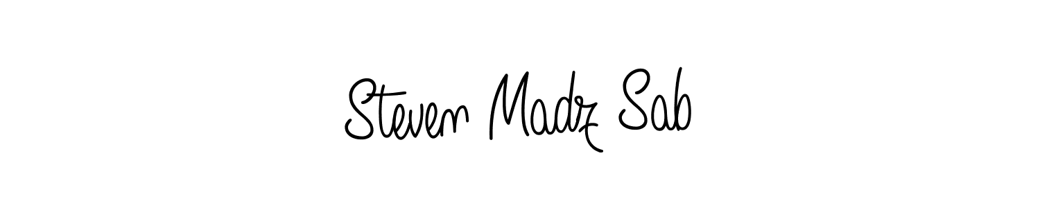 Make a beautiful signature design for name Steven Madz Sab. With this signature (Angelique-Rose-font-FFP) style, you can create a handwritten signature for free. Steven Madz Sab signature style 5 images and pictures png