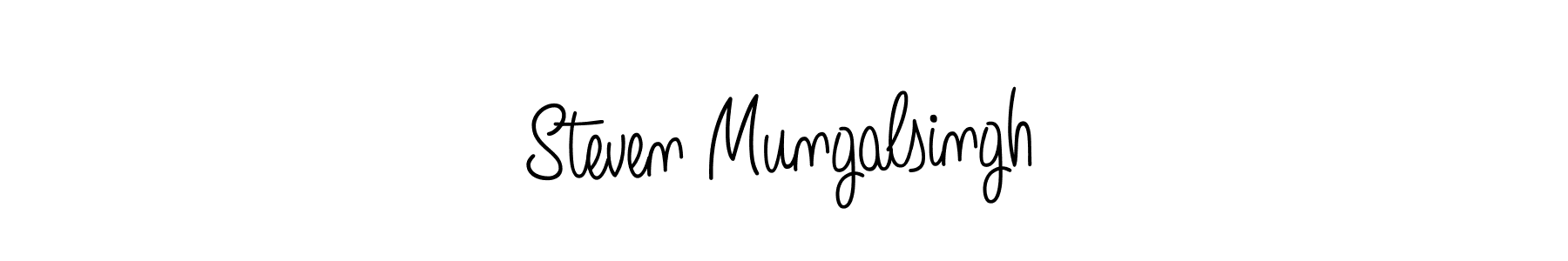 Steven Mungalsingh stylish signature style. Best Handwritten Sign (Angelique-Rose-font-FFP) for my name. Handwritten Signature Collection Ideas for my name Steven Mungalsingh. Steven Mungalsingh signature style 5 images and pictures png