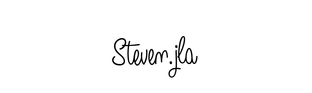 The best way (Angelique-Rose-font-FFP) to make a short signature is to pick only two or three words in your name. The name Steven.jla include a total of six letters. For converting this name. Steven.jla signature style 5 images and pictures png