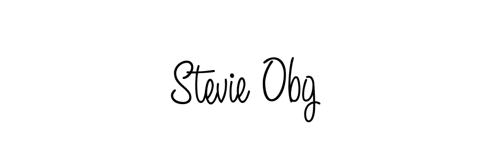 Use a signature maker to create a handwritten signature online. With this signature software, you can design (Angelique-Rose-font-FFP) your own signature for name Stevie Obg. Stevie Obg signature style 5 images and pictures png