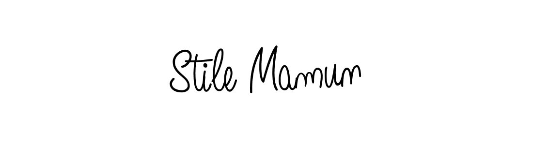 How to make Stile Mamun name signature. Use Angelique-Rose-font-FFP style for creating short signs online. This is the latest handwritten sign. Stile Mamun signature style 5 images and pictures png