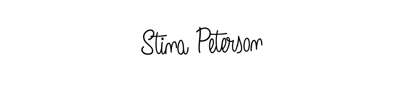 Also we have Stina Peterson name is the best signature style. Create professional handwritten signature collection using Angelique-Rose-font-FFP autograph style. Stina Peterson signature style 5 images and pictures png