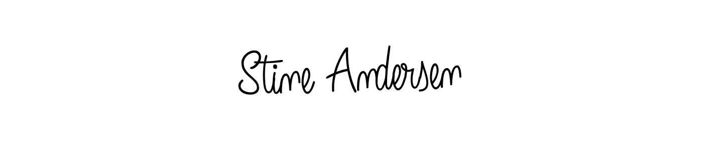 Use a signature maker to create a handwritten signature online. With this signature software, you can design (Angelique-Rose-font-FFP) your own signature for name Stine Andersen. Stine Andersen signature style 5 images and pictures png