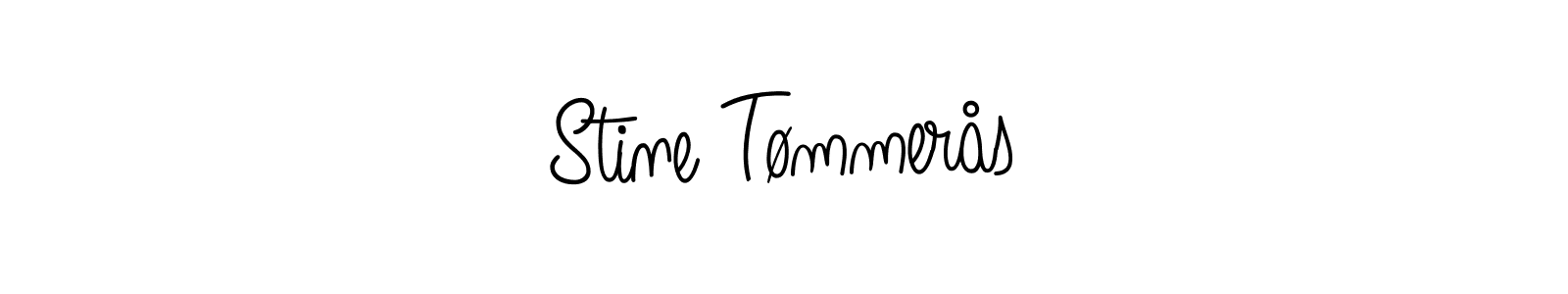 Stine Tømmerås stylish signature style. Best Handwritten Sign (Angelique-Rose-font-FFP) for my name. Handwritten Signature Collection Ideas for my name Stine Tømmerås. Stine Tømmerås signature style 5 images and pictures png