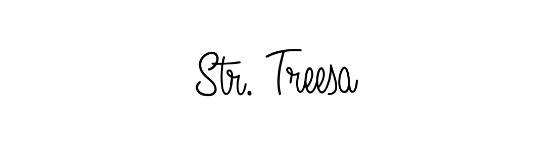Make a beautiful signature design for name Str. Treesa. With this signature (Angelique-Rose-font-FFP) style, you can create a handwritten signature for free. Str. Treesa signature style 5 images and pictures png
