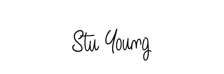 How to make Stu Young name signature. Use Angelique-Rose-font-FFP style for creating short signs online. This is the latest handwritten sign. Stu Young signature style 5 images and pictures png