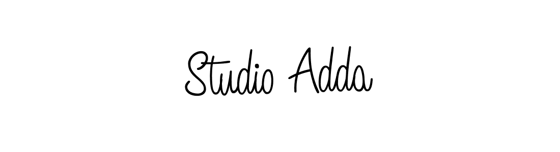 Use a signature maker to create a handwritten signature online. With this signature software, you can design (Angelique-Rose-font-FFP) your own signature for name Studio Adda. Studio Adda signature style 5 images and pictures png